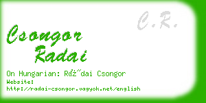 csongor radai business card